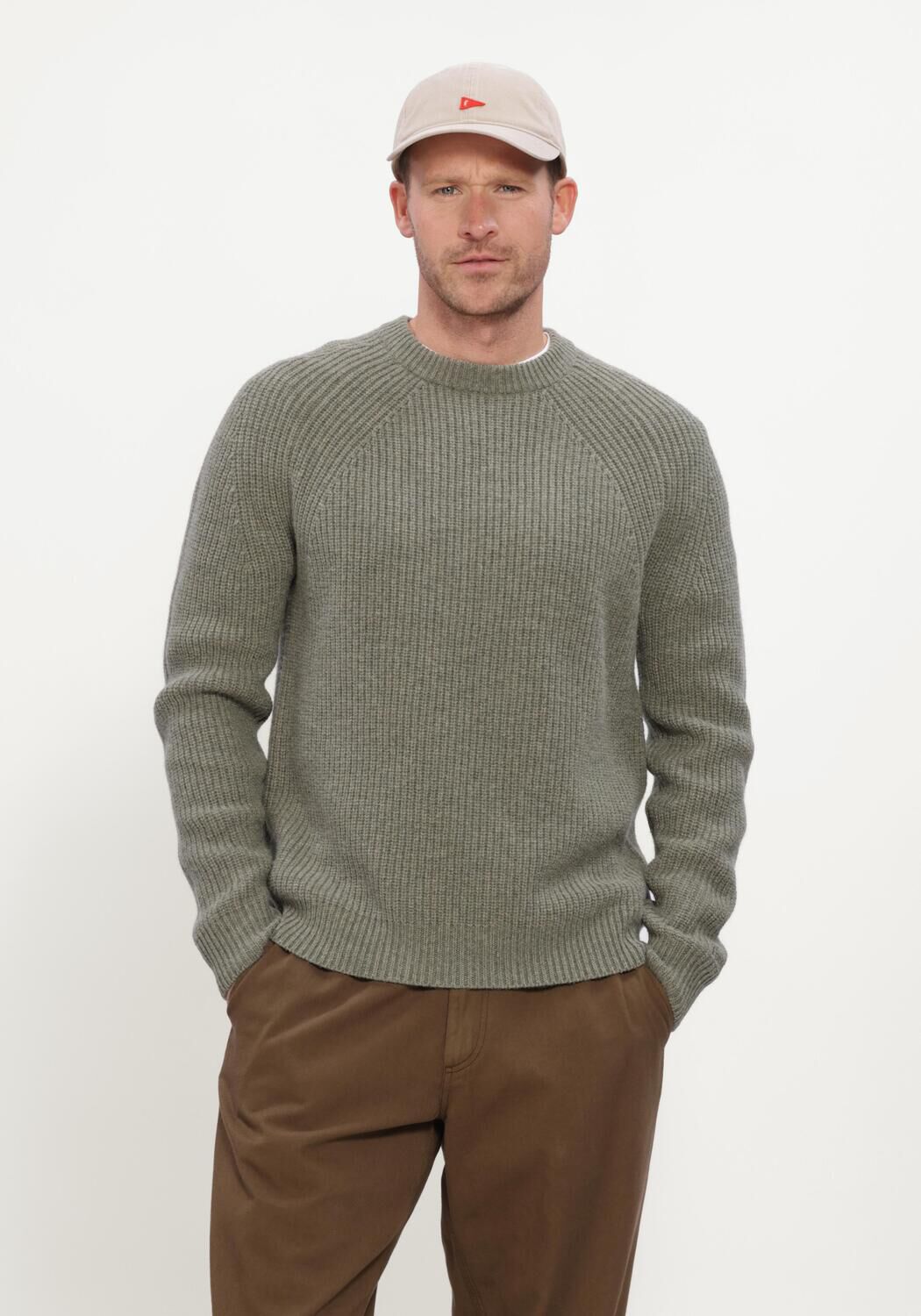 Gr&uuml;ne FOR&Eacute;T Pullover DELTA WOOL RIB KNIT
