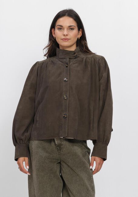 Schwarze SECOND FEMALE Jack ZONIE SUEDE JACKET - large