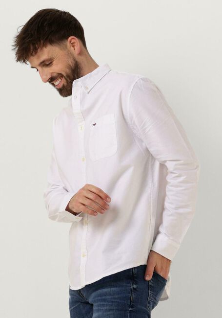 Weiße TOMMY JEANS Klassisches Oberhemd TJM REG OXFORD SHIRT - large