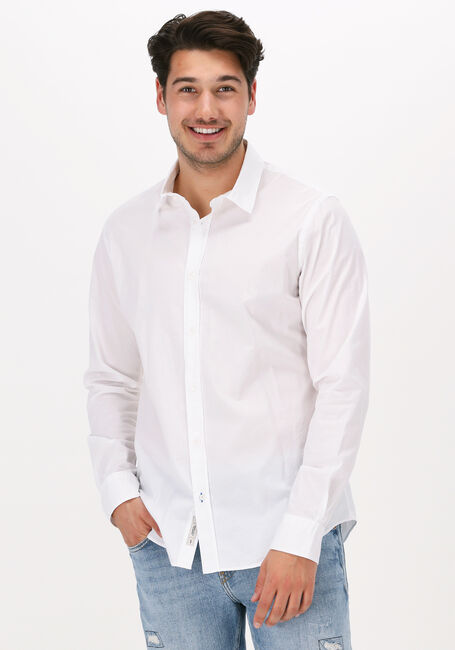 Weiße SCOTCH & SODA Casual-Oberhemd SOLID SLIM FIT SHIRT - large