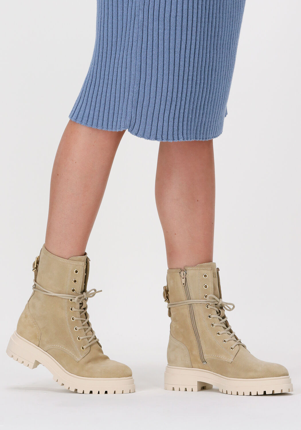 Beige RED-RAG Schn&uuml;rboots 71232 - large