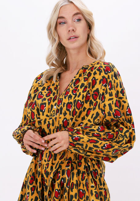 Gelbe SISSEL EDELBO Midikleid LARA SHORT DRESS - large