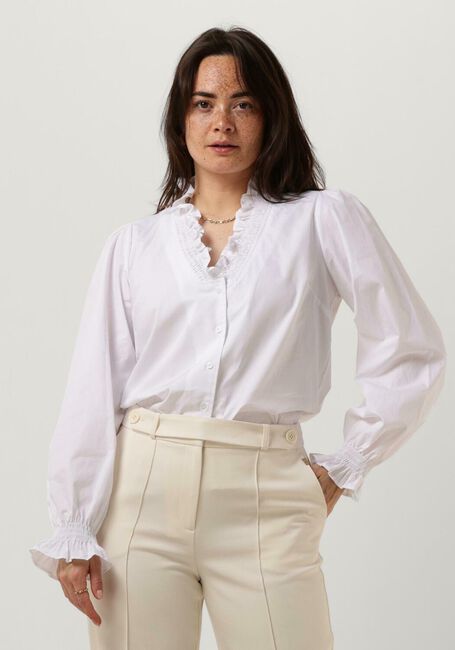 Weiße NEO NOIR Blusen BRIELLE SOLID SHIRT - large
