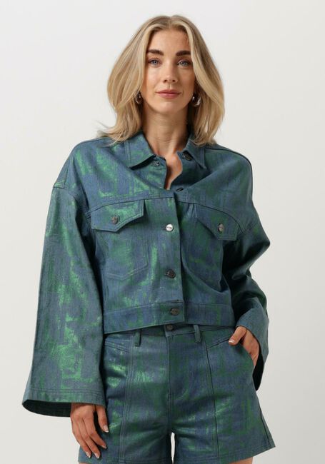 Grüne REFINED DEPARTMENT Jeansjacke PIP - large