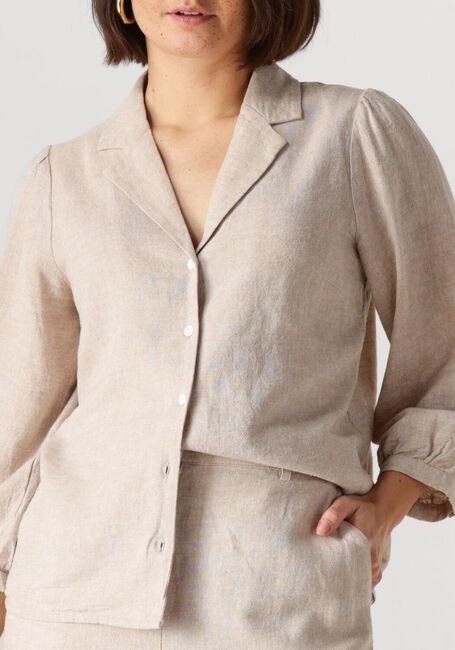 Beige MSCH COPENHAGEN Blusen MSCHPENNIE GINIA 3 4 SHIRT - large