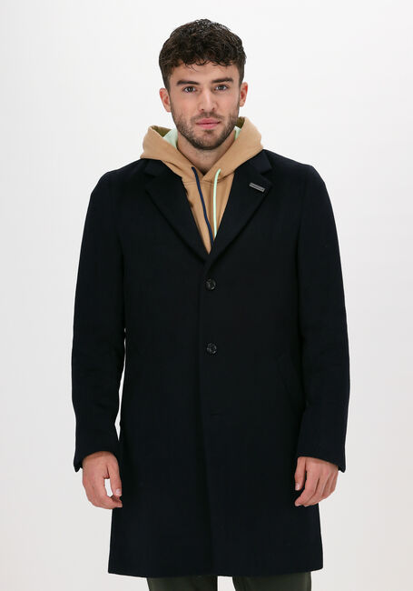 Dunkelblau SCOTCH & SODA Mäntel 163276 - SINGLE BREASTED WOOL- - large