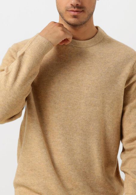 Camelfarbene SCOTCH & SODA Pullover SOFT KNIT REGULAR FIT SWEATER - large