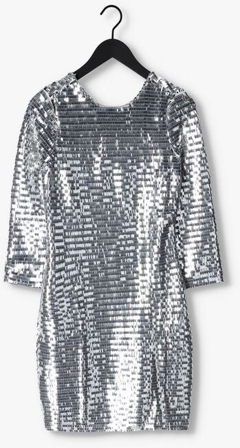 Silberne Y.A.S. Minikleid YASROARING 7/8 MINI SEQUIN DRESS - large
