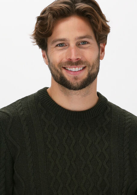 Olive FORÉT Pullover GROW WOOL CABLE KNIT - large