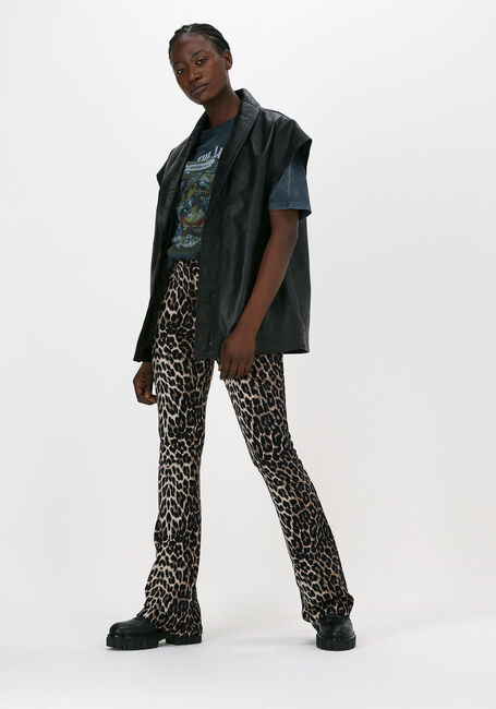 Braune ALIX THE LABEL Schlaghose ANIMAL FLAIRED PANT - large