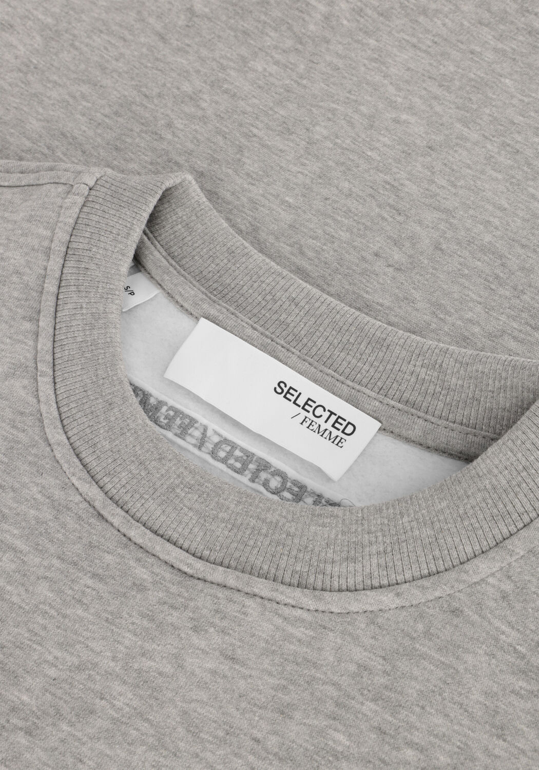 Hellgrau SELECTED WOMEN Sweatshirt SLFGIA YRSA LS CREW NECK SWEAT - large