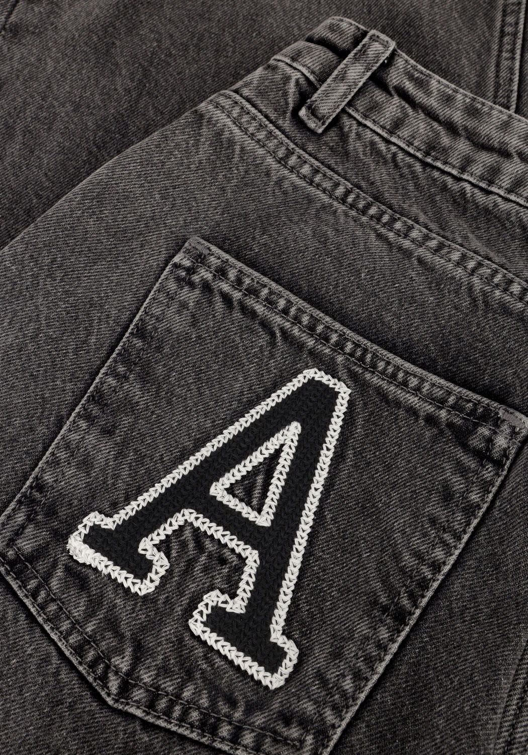 Graue ALIX THE LABEL Straight leg jeans LADIES WOVEN RELAXED DENIM PANTS - large