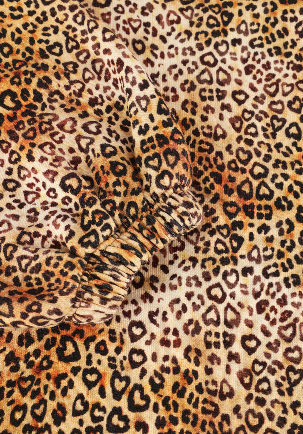 Braune DAILY BRAT Minikleid LEOPARD HEART SWEAT DRESS - large