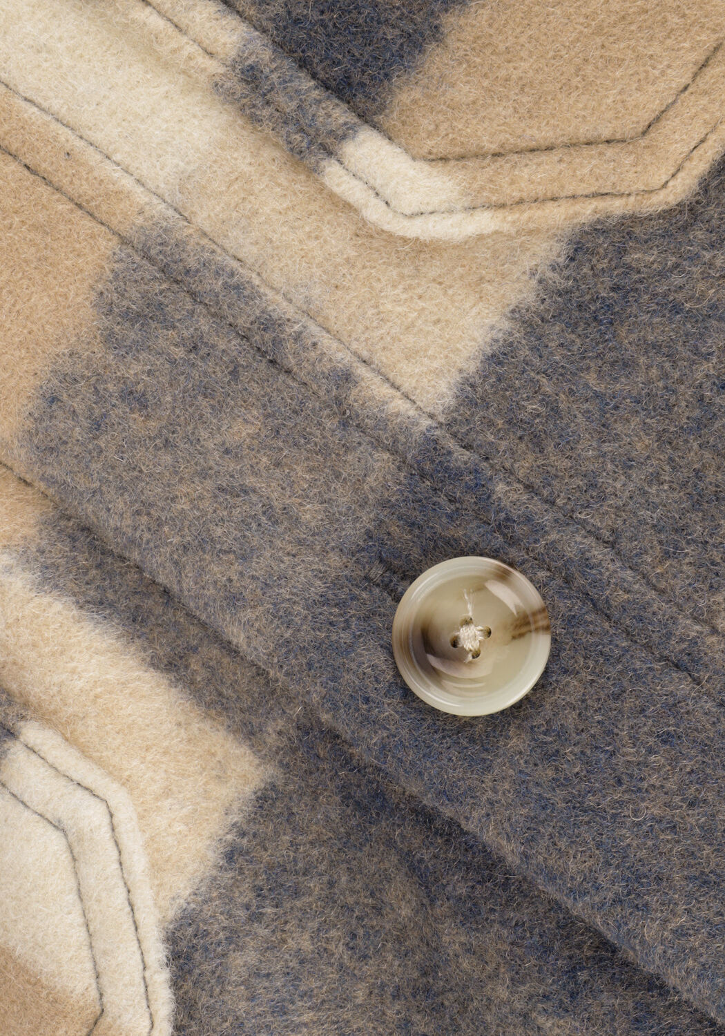 Beige PROFUOMO Overshirt OVERSHIRT CHECK - large