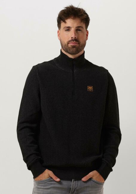 Dunkelgrau PME LEGEND Pullover HALF ZIP COLLAR COTTON PLATED - large