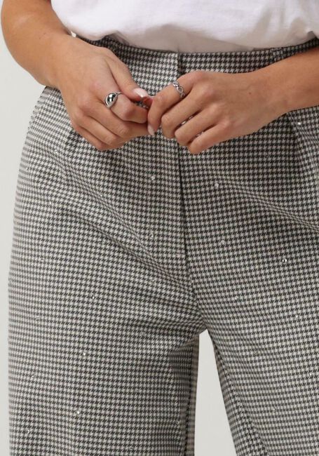 Graue ALIX THE LABEL Hose LADIES WOVEN MINI CHECK PANTS - large