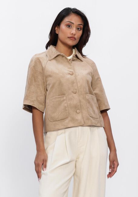 Camelfarbene NEO NOIR Jack EDITTA FAUX SUEDE JACKET - large