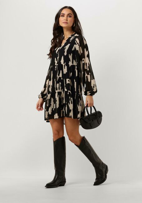 Schwarze OBJECT Minikleid OBJMILA GIA L/S DRESS - large
