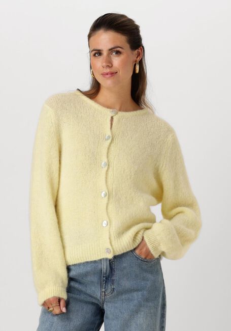 Gelbe AMERICAN DREAMS Strickjacke SUSAN ALPACA CARDIGAN - large