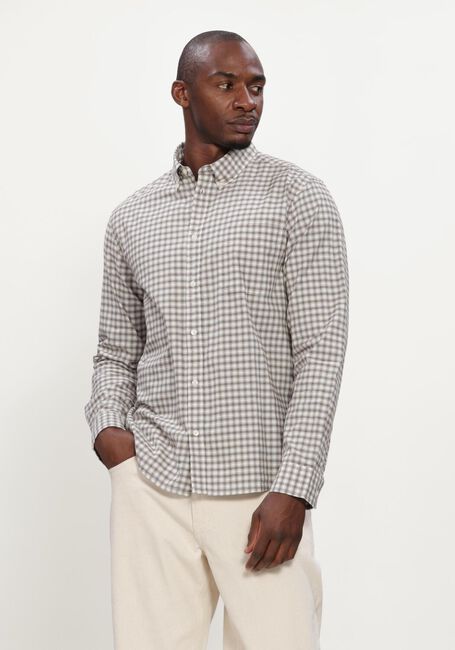 Braune LES DEUX Casual-Oberhemd TWO TONE MINI CHECK SHIRT - large