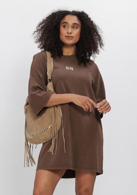 Braune ALIX THE LABEL Kleider LADIES KNITTED ALIX T-SHIRT DRESS - large