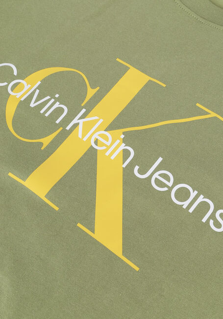 Grüne CALVIN KLEIN T-shirt SEASONAL MONOGRAM TEE - large