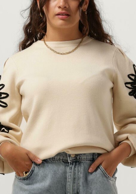 Sand OBJECT Pullover OBJJOANA L/S KNIT PULLOVER - large