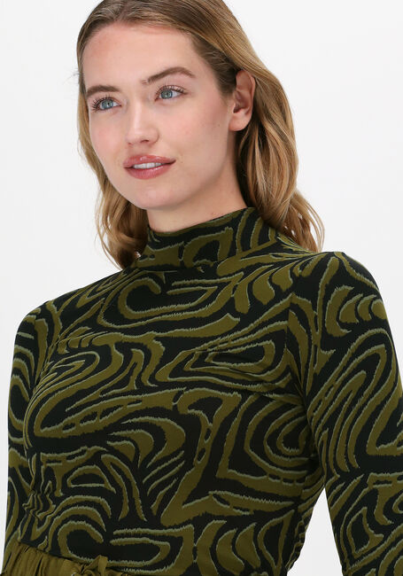 Grüne SCOTCH & SODA T-shirt PRINTED LONG-SLEEVED HIGH NECK - large