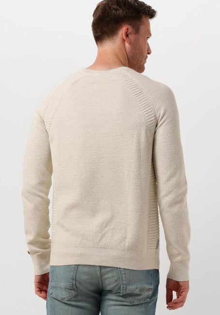 Beige CAST IRON Pullover CREWNECK COTTON HEATHER PLATED BLEND - large