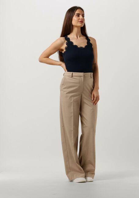 Dunkelblau ROSEMUNDE Top SILK TOP W/ LACE - large