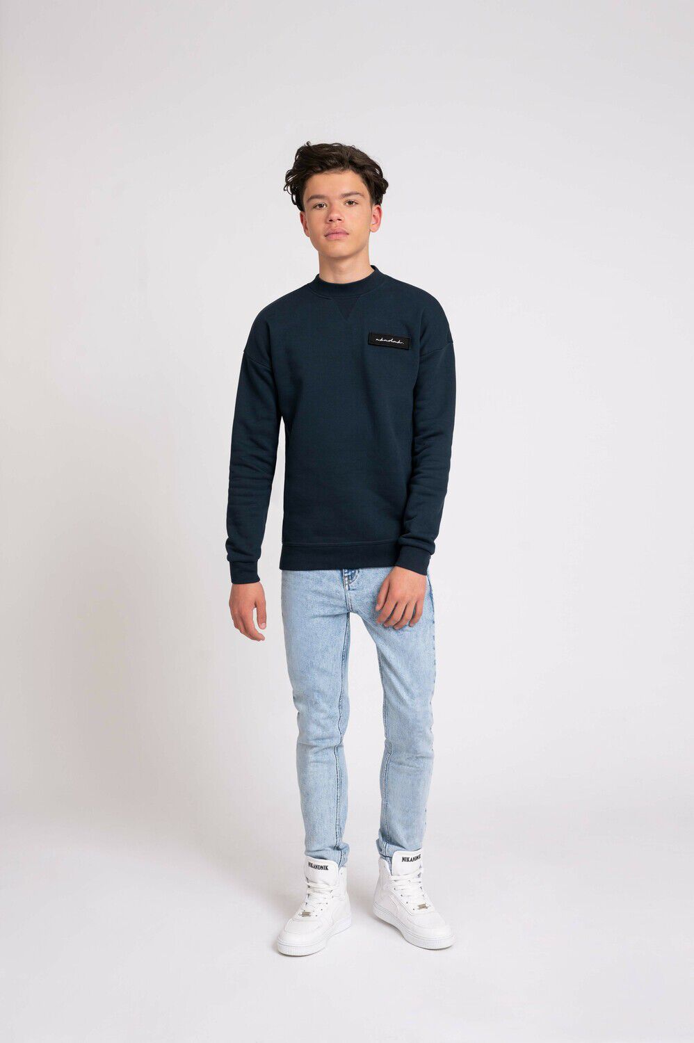 Dunkelblau NIK & NIK Pullover RIB PANEL SWEATSHIRT - large