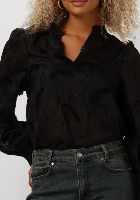 Schwarze MINUS Blusen PIPER V-NECK BLOUSE - large