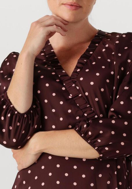 Bordeaux NEO NOIR Midikleid MALINGA DOT DRESS - large