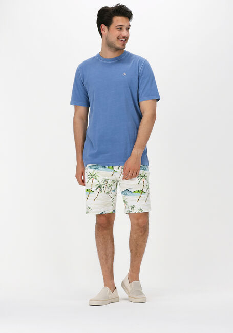 Hellblau SCOTCH & SODA T-shirt GARMENT-DYED CREWNECK TEE WITH EMBROIDERY LOGO - large