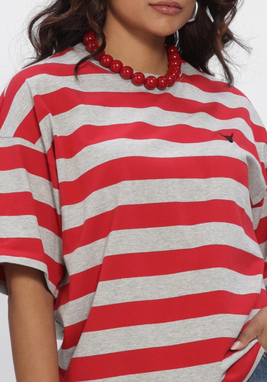 Rote ALIX THE LABEL Tops & T-shirts STRIPE T SHIRT - large