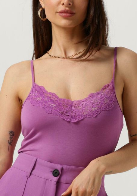 Lilane JANSEN AMSTERDAM Top TC103 SINGLET WITH LACE AT NECKLINE - large
