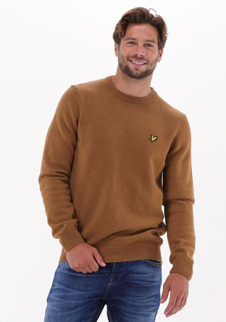 Braune LYLE & SCOTT Pullover CREW NECK LAMBSWOOL BLEND JUMPER - large