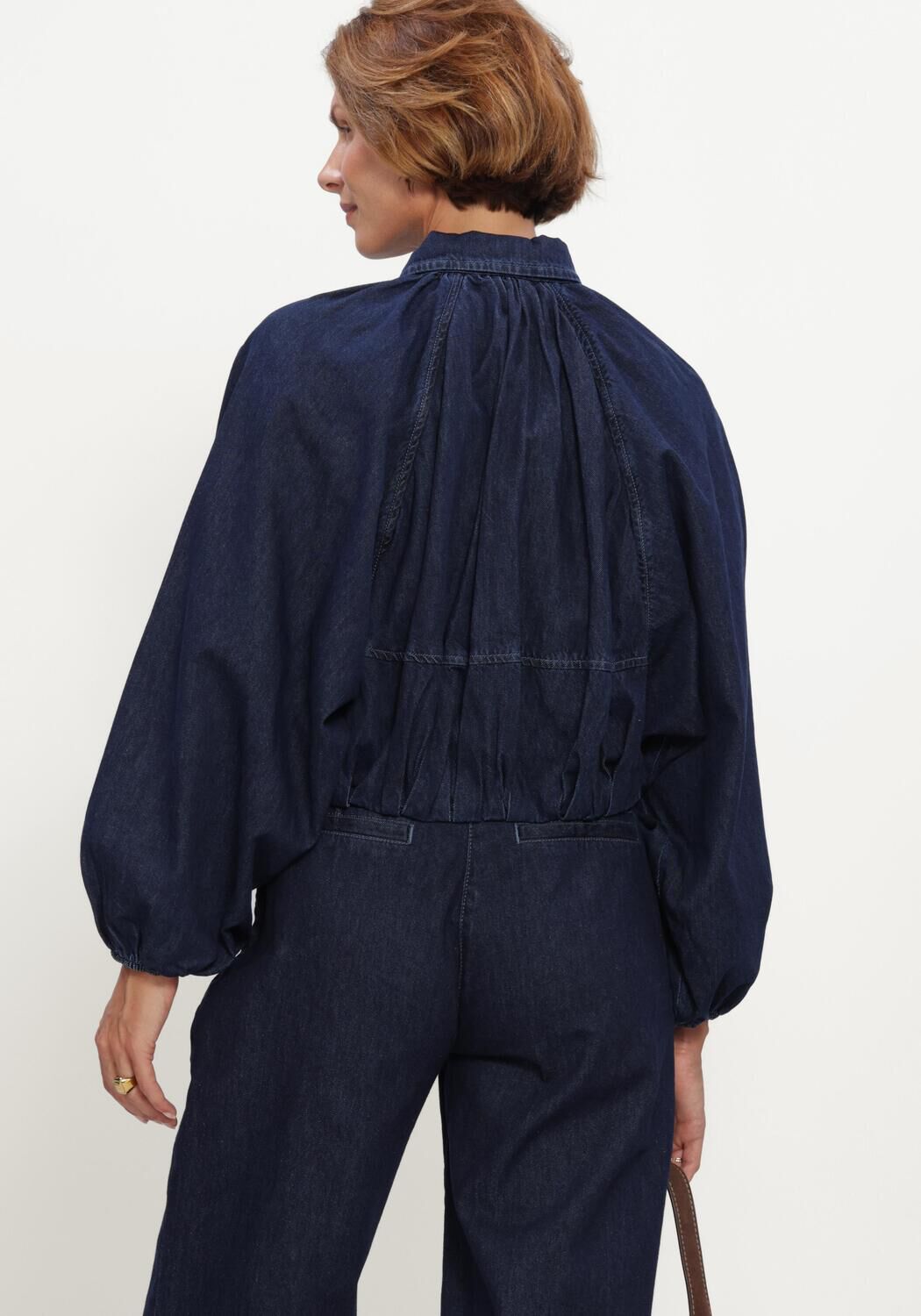 Blaue DANTE6 Jacken CASSI BALLOONY DENIM JACKET - large