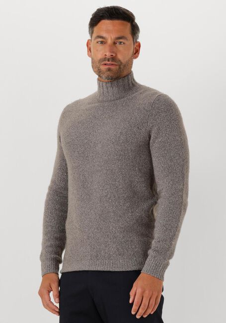 Graue PROFUOMO Rollkragenpullover PULLOVER MOCK NECK BOILED WOOL - large