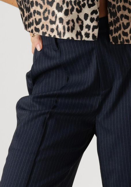 Dunkelblau COLOURFUL REBEL Hose RUS PINSTRIPE STRAIGHT PANTS - large