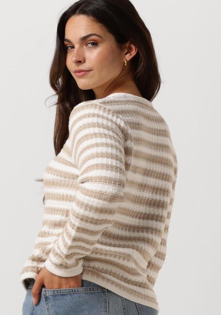 Sand NEO NOIR Strickjacke LIMONE STRIPE KNIT JACKET - large