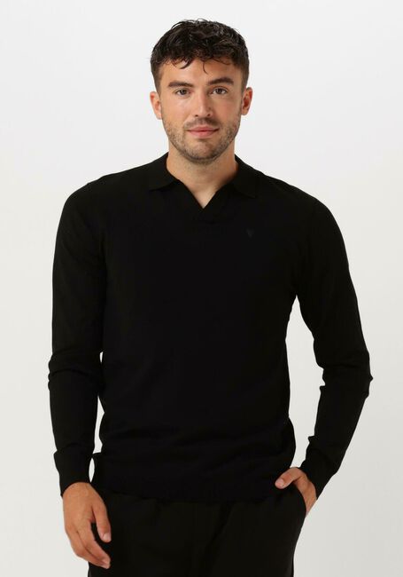Schwarze PUREWHITE Pullover KNITTED LONGSLEEVE WITH SPECIAL COLLAR - large