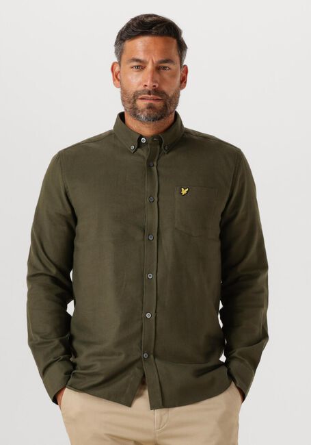 Grüne LYLE & SCOTT Casual-Oberhemd PLAIN FLANNEL SHIRT - large