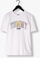 Weiße TOMMY JEANS T-shirt TJM CLSC COLLEGE POP TOMMY TEE