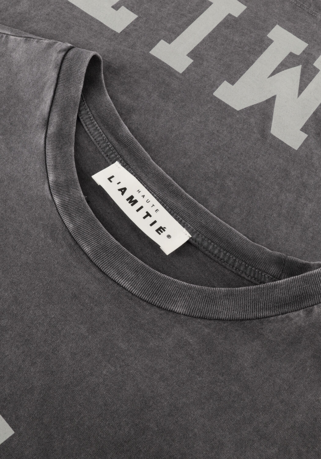 Dunkelgrau HAUTE L'AMITI&Eacute; T-shirt NOMA ACID CURVE LOGO TEE - large