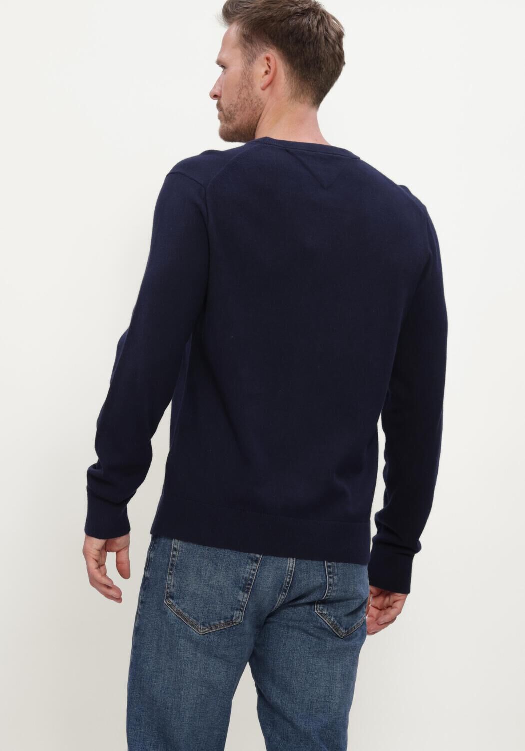 Dunkelblau TOMMY HILFIGER Pullover PIMA ORG CTN CASHMERE CREW NECK - large