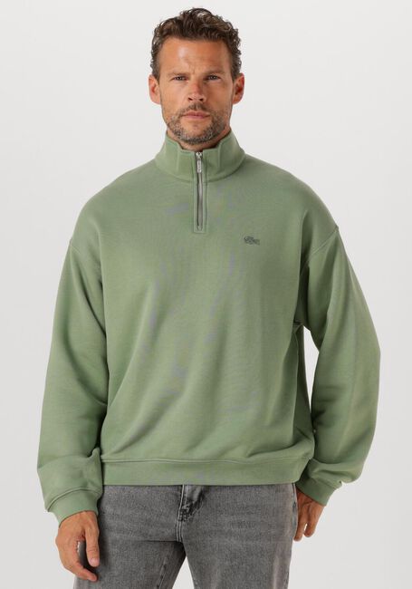 Grüne LACOSTE Sweatshirt LOOSE FIT ZIP NECK FLEECE SWEATSHIRT - large