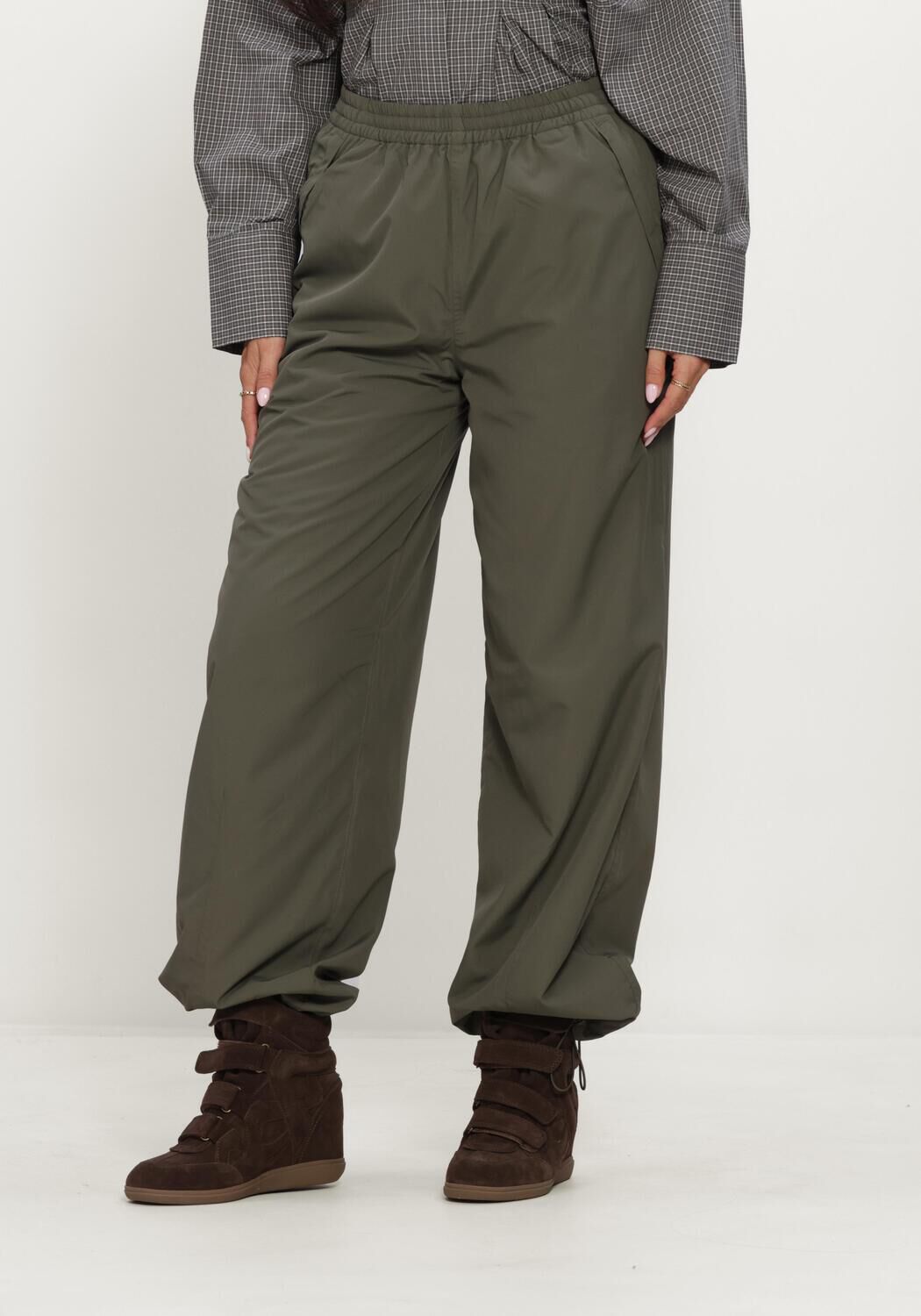 Gr&uuml;ne CATWALK JUNKIE Weite Hose PARACHUTE TROUSERS WITH FLEECE INSIDE - large