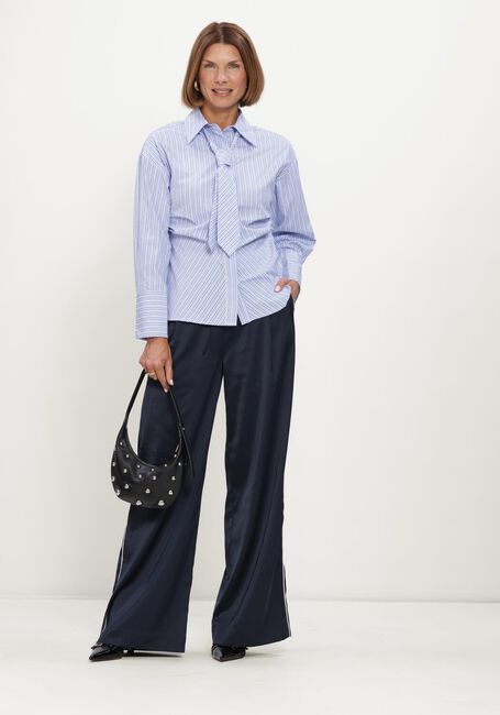 Blaue HAUTE L'AMITI&Eacute; Blusen EMMA TIE STRIPE SHIRT - large