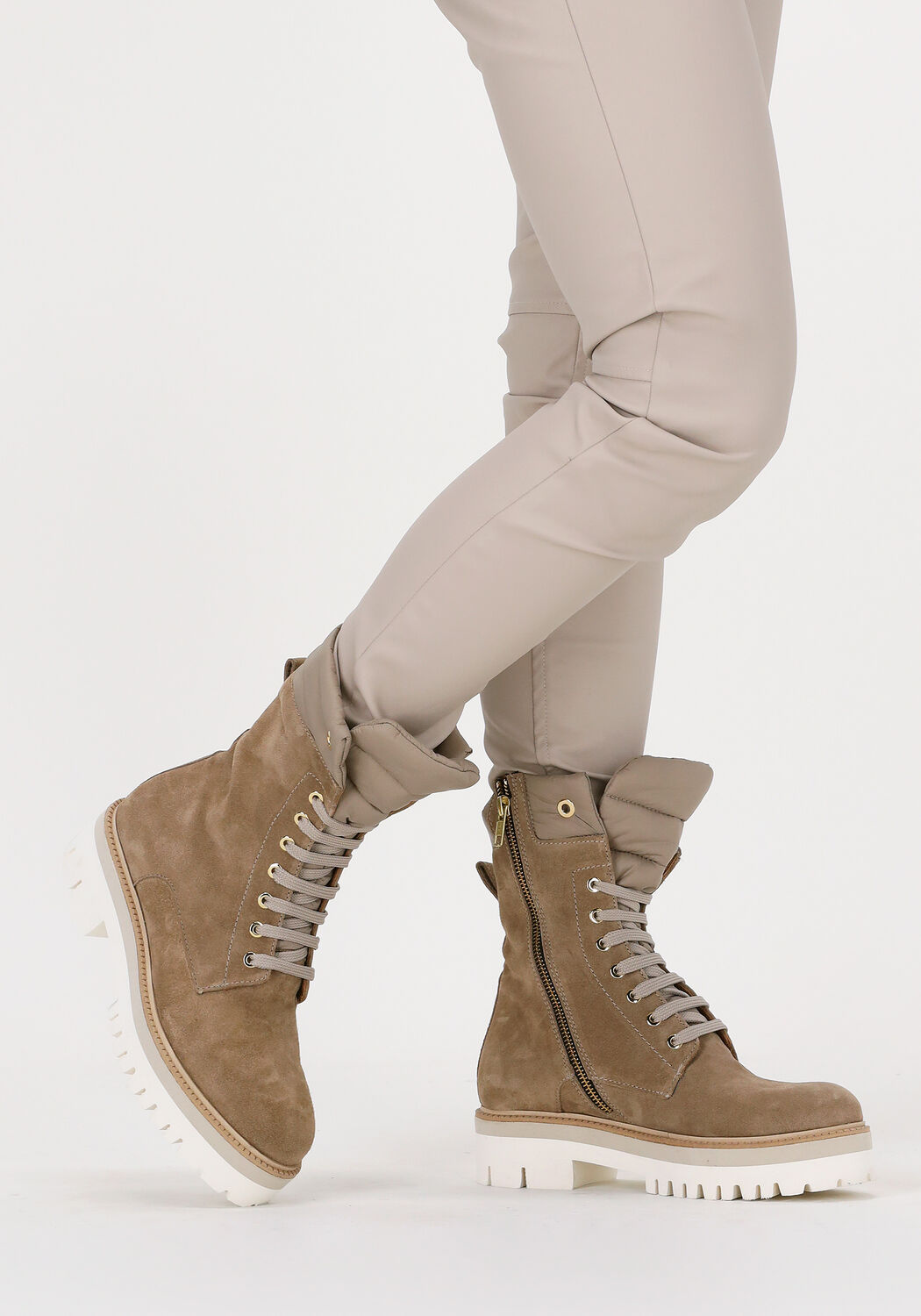 Taupe NOTRE-V Schn&uuml;rboots 41405 - large